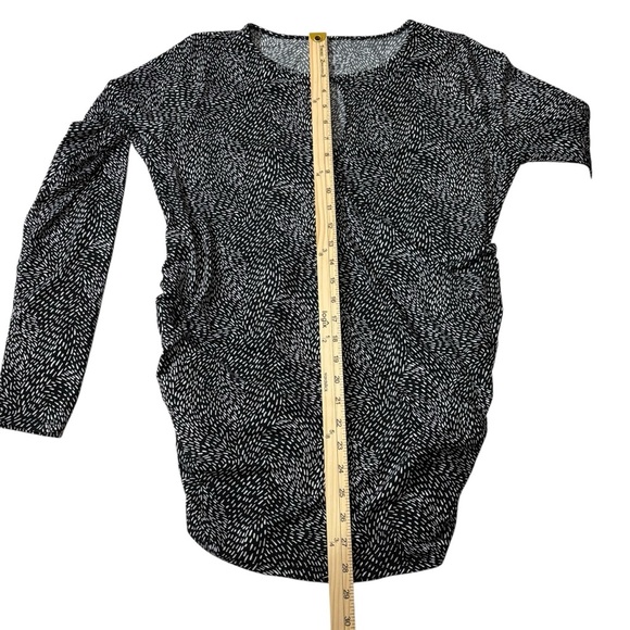 Motherhood Maternity Faux Wrap Top Size Large Keyhole Office Workwear Stretchy - Picture 11 of 13